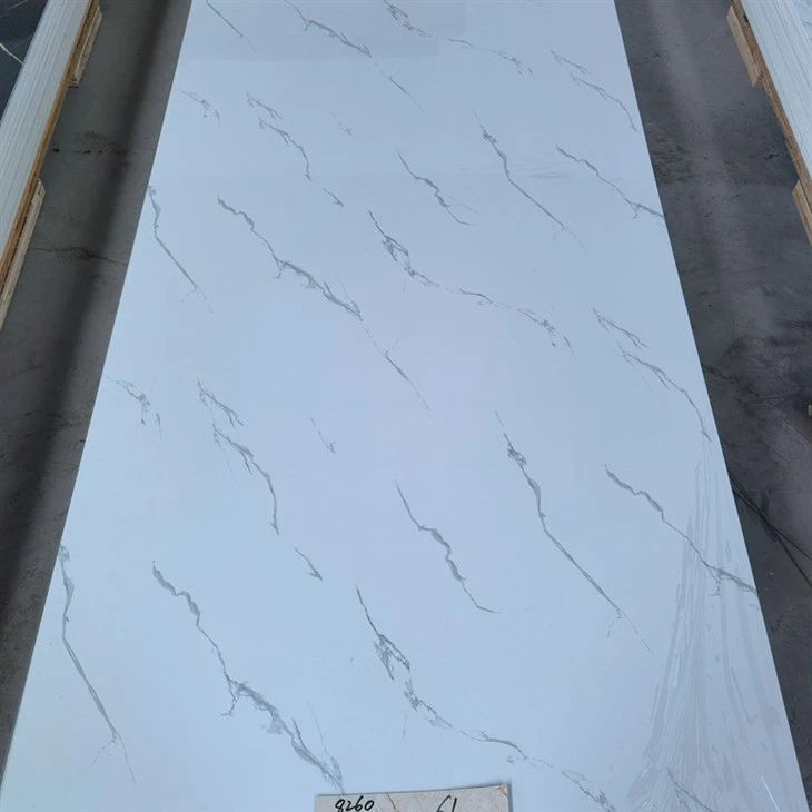Vit marmor PVC -panel
